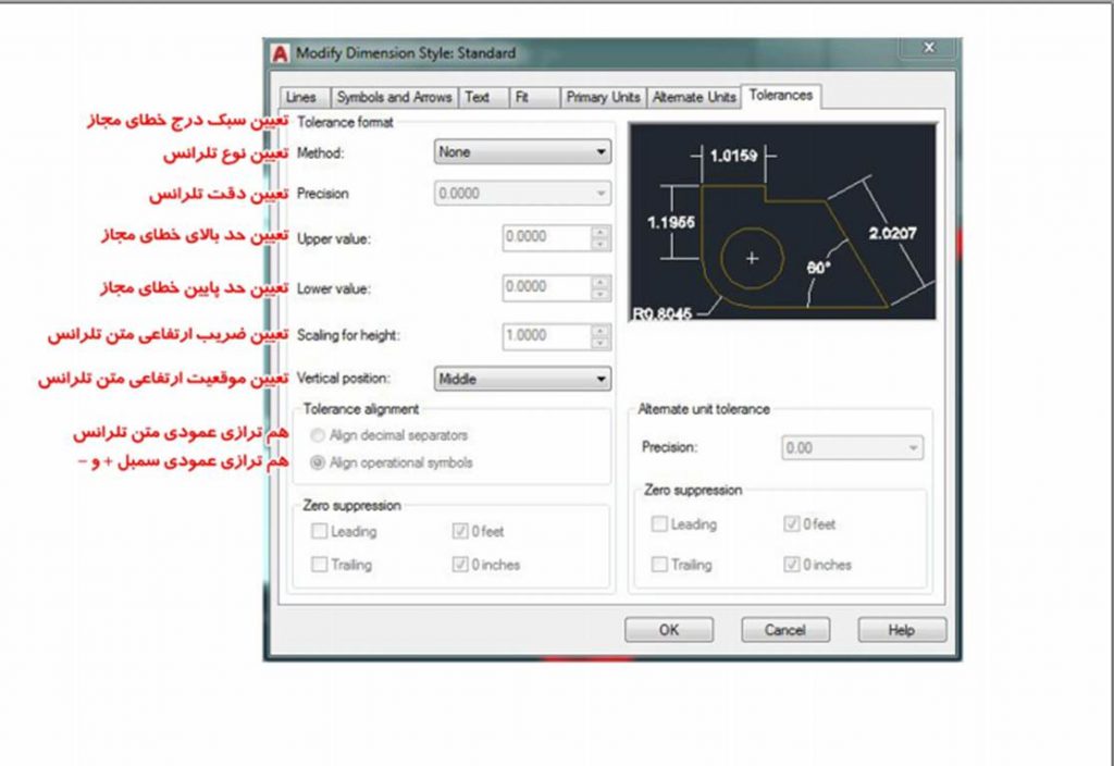 Dimension10-1024x704 آموزش تنظیمات اندازه گذاری در اتوکد  